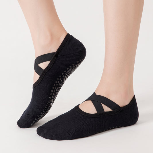AKTIV91 GRIP-SOCK | Cross-Strap Non-Slip Pilates & Yoga Socks