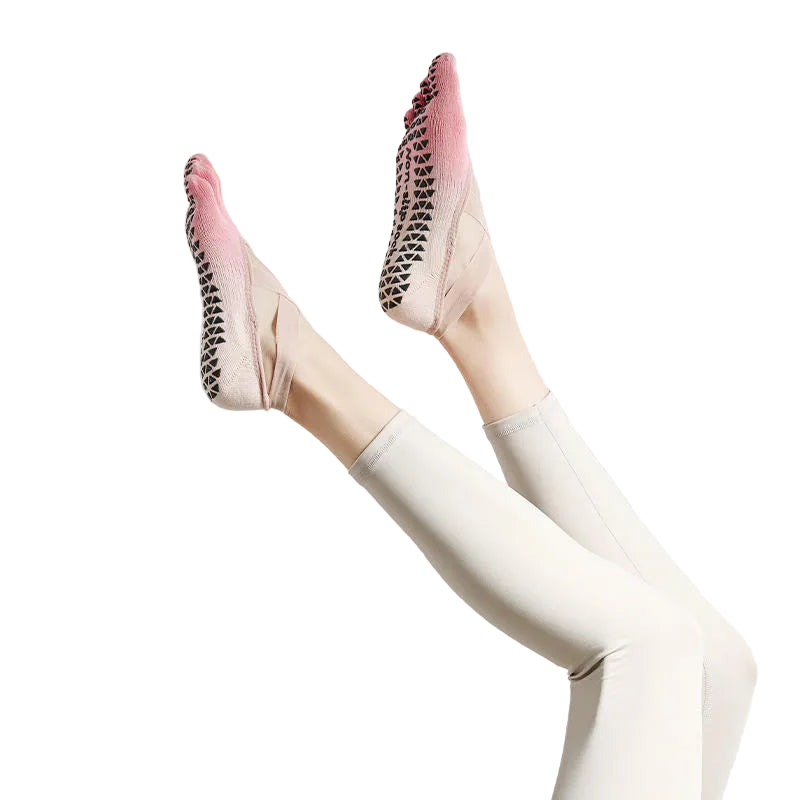 AKTIV91 FINGER-SOCK | Cross-Strap Five Finger Non-Slip Pilates & Yoga Socks