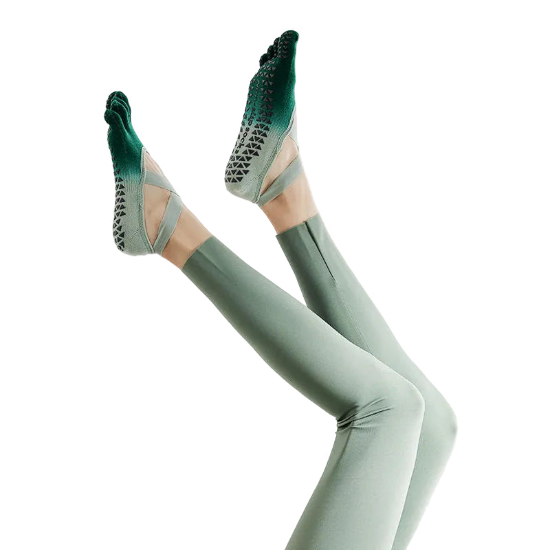 AKTIV91 FINGER-SOCK | Cross-Strap Five Finger Non-Slip Pilates & Yoga Socks