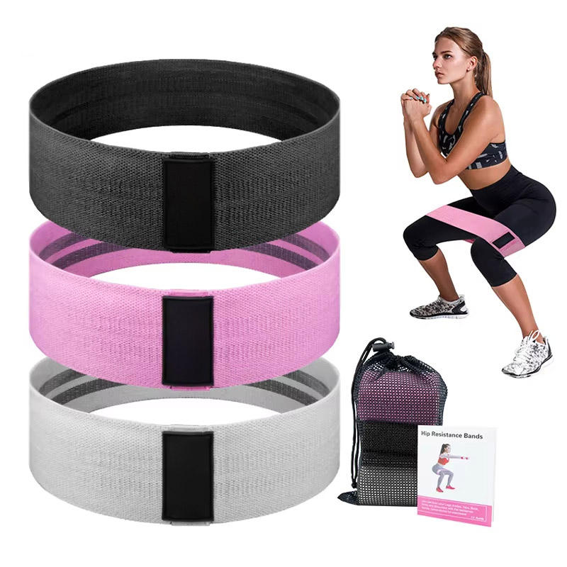 AKTIV91 GLUTE-LOOP | 3-Level Cotton Fabric Hip Resistance Band Set
