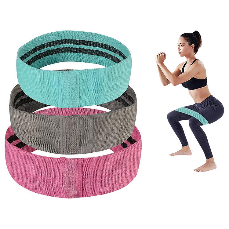 AKTIV91 GLUTE-LOOP | 3-Level Cotton Fabric Hip Resistance Band Set