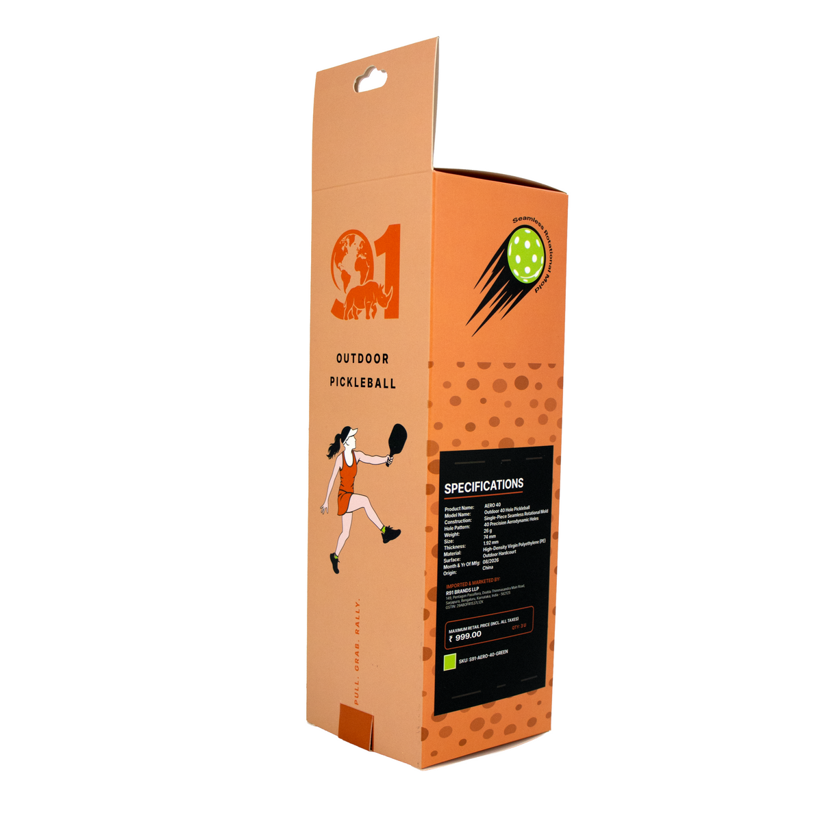 SPORT91 AERO 40 | Outdoor Pickleballs (3-Pack)