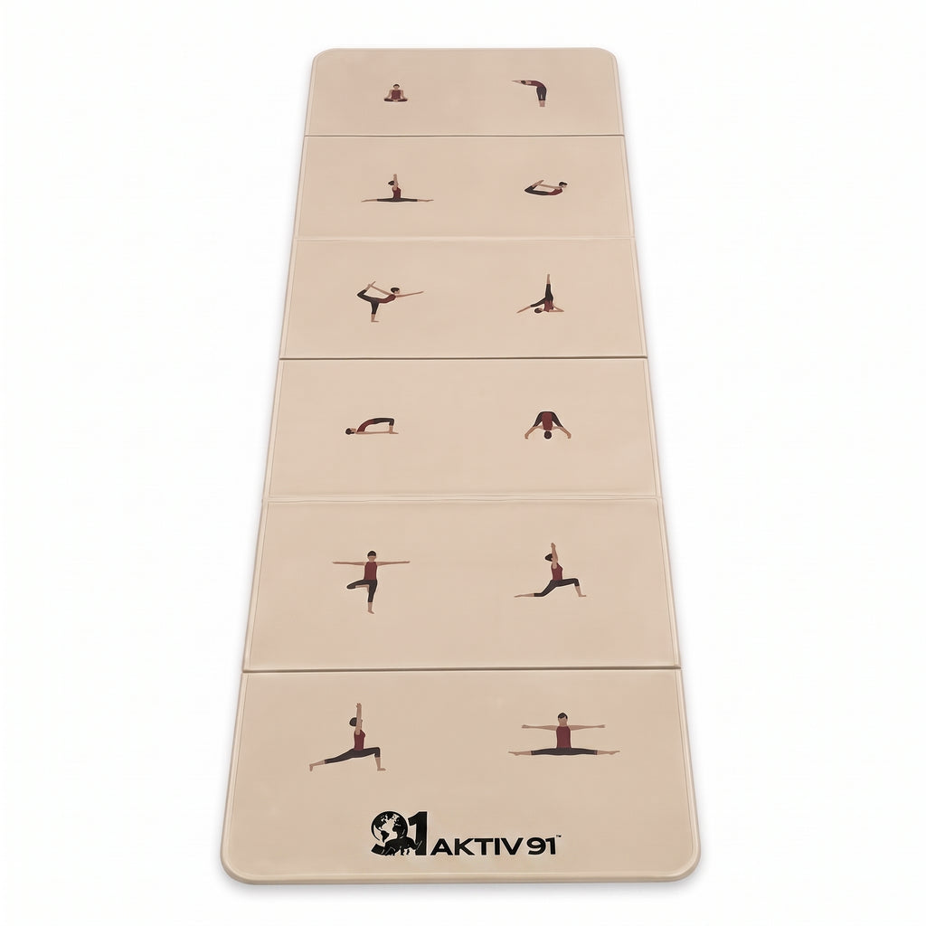 AKTIV91 MAT-ULTRA | Premium 6-Fold Foldable POE Yoga and Pilates Mat