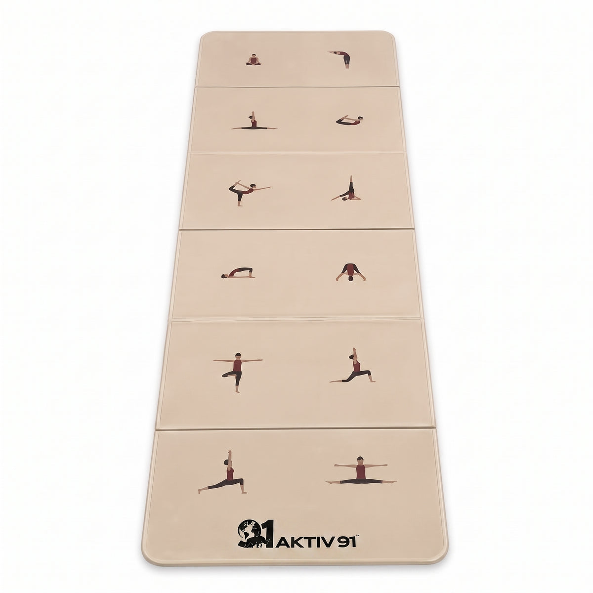 AKTIV91 MAT-ULTRA | Premium 6-Fold Foldable POE Yoga and Pilates Mat