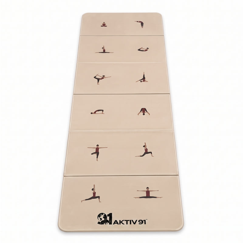 AKTIV91 Premium 6-Fold Foldable POE Yoga and Pilates Mat
