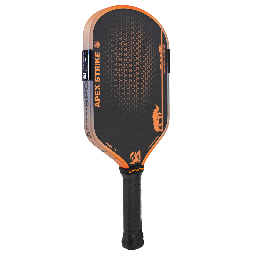 SPORT91 APEX STRIKE orange pickleball paddle full product view