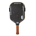 SPORT91 TEJAS STRIKE Natural Wood T700 carbon pickleball paddle front view